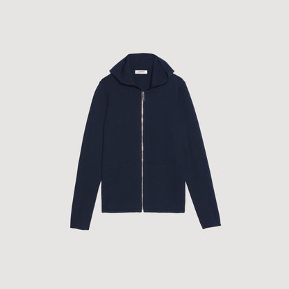 Sandro Zipped cardigan with hood
