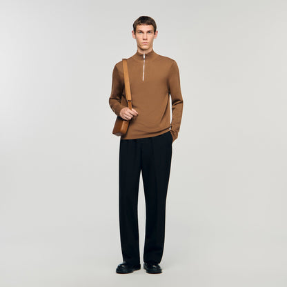 Sandro Wool sweater with zip collar