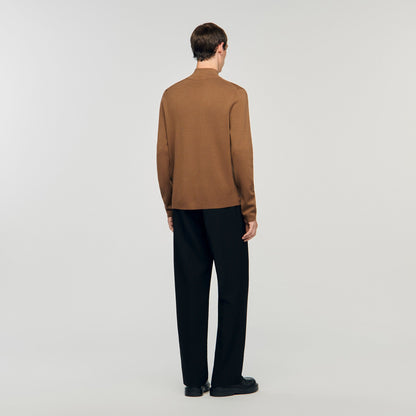 Sandro Wool sweater with zip collar