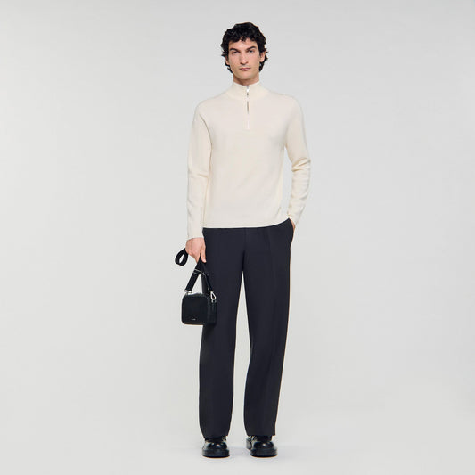 Sandro Wool sweater with zipped collar