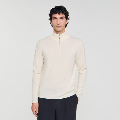 Sandro Wool sweater with zipped collar