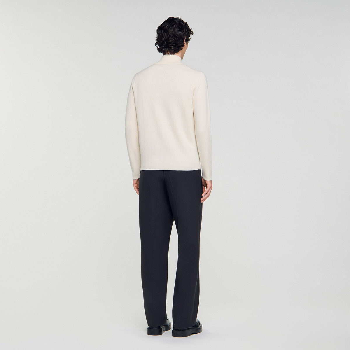 Sandro Wool sweater with zipped collar
