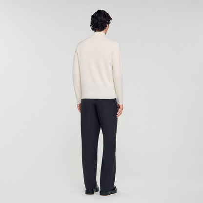 Sandro Wool sweater with zipped collar