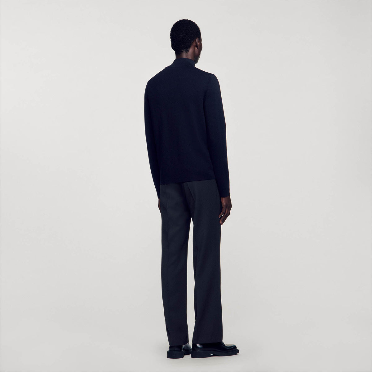 Sandro Wool sweater with zipped collar