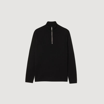 Sandro Wool sweater with zipped collar