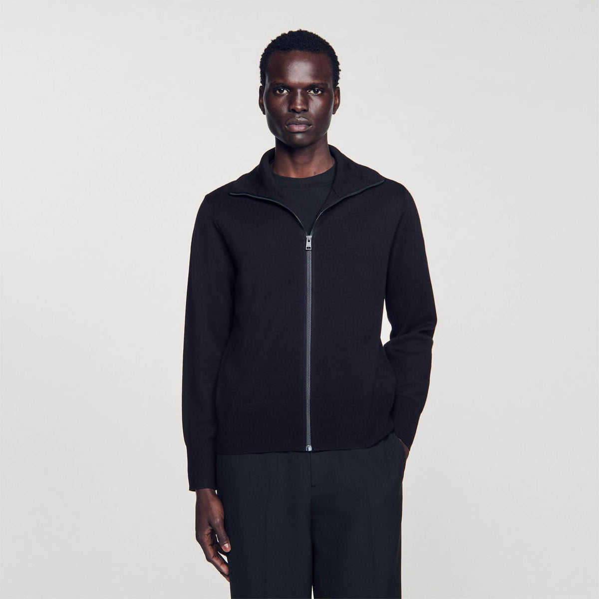 Sandro Zip-up wool cardigan