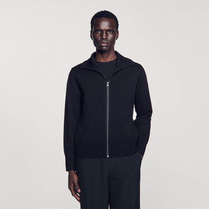 Sandro Zip-up wool cardigan