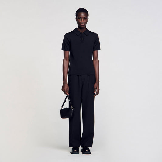 Sandro Short-sleeve knitted polo shirt