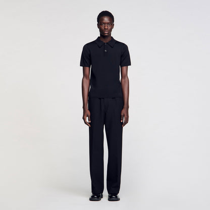 Sandro Short-sleeve knitted polo shirt