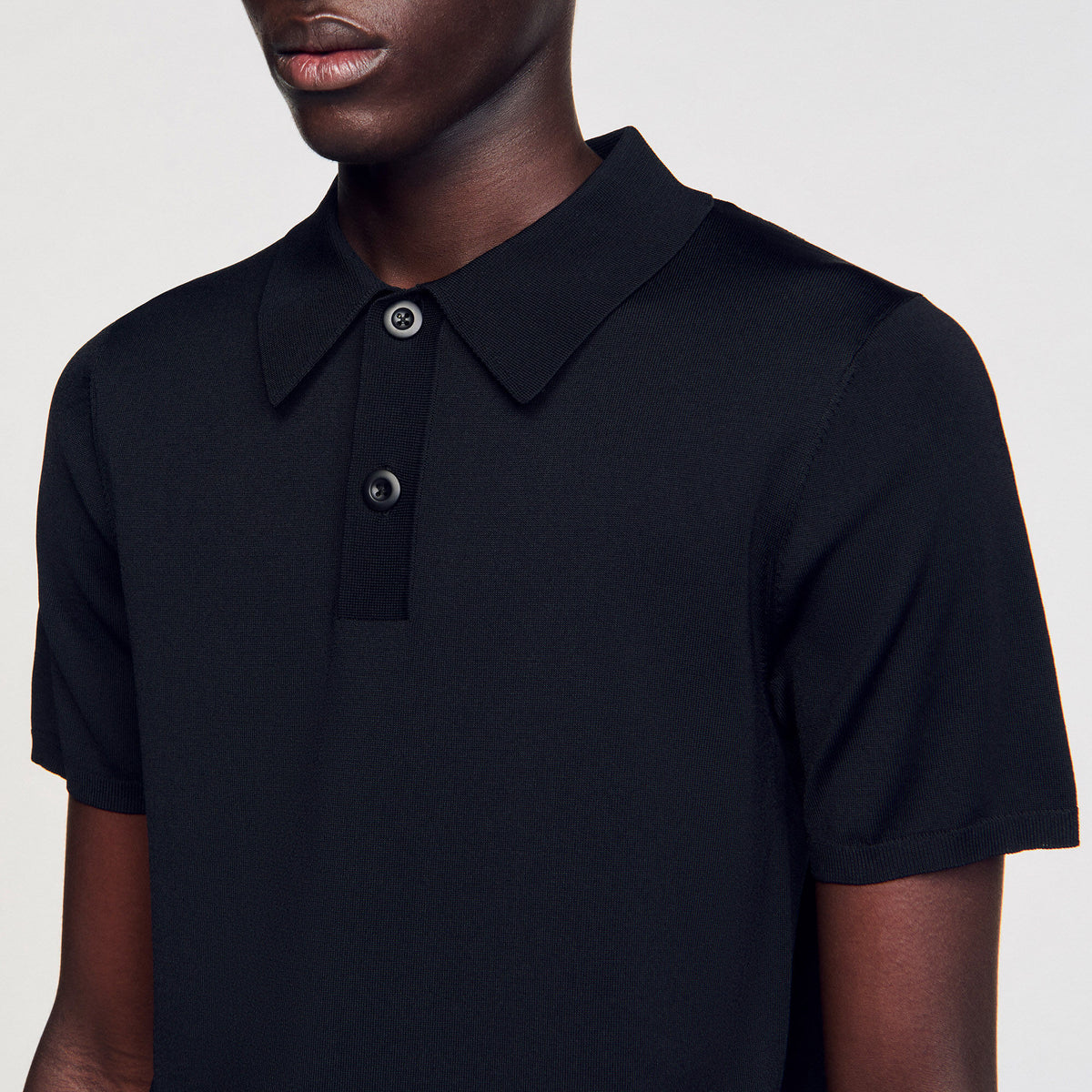 Sandro Short-sleeve knitted polo shirt