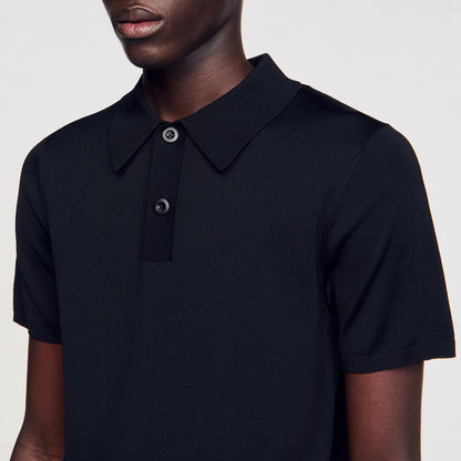 Sandro Short-sleeve knitted polo shirt