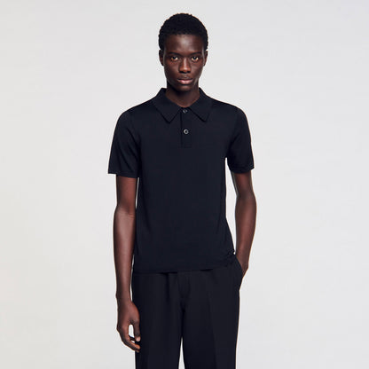 Sandro Short-sleeve knitted polo shirt