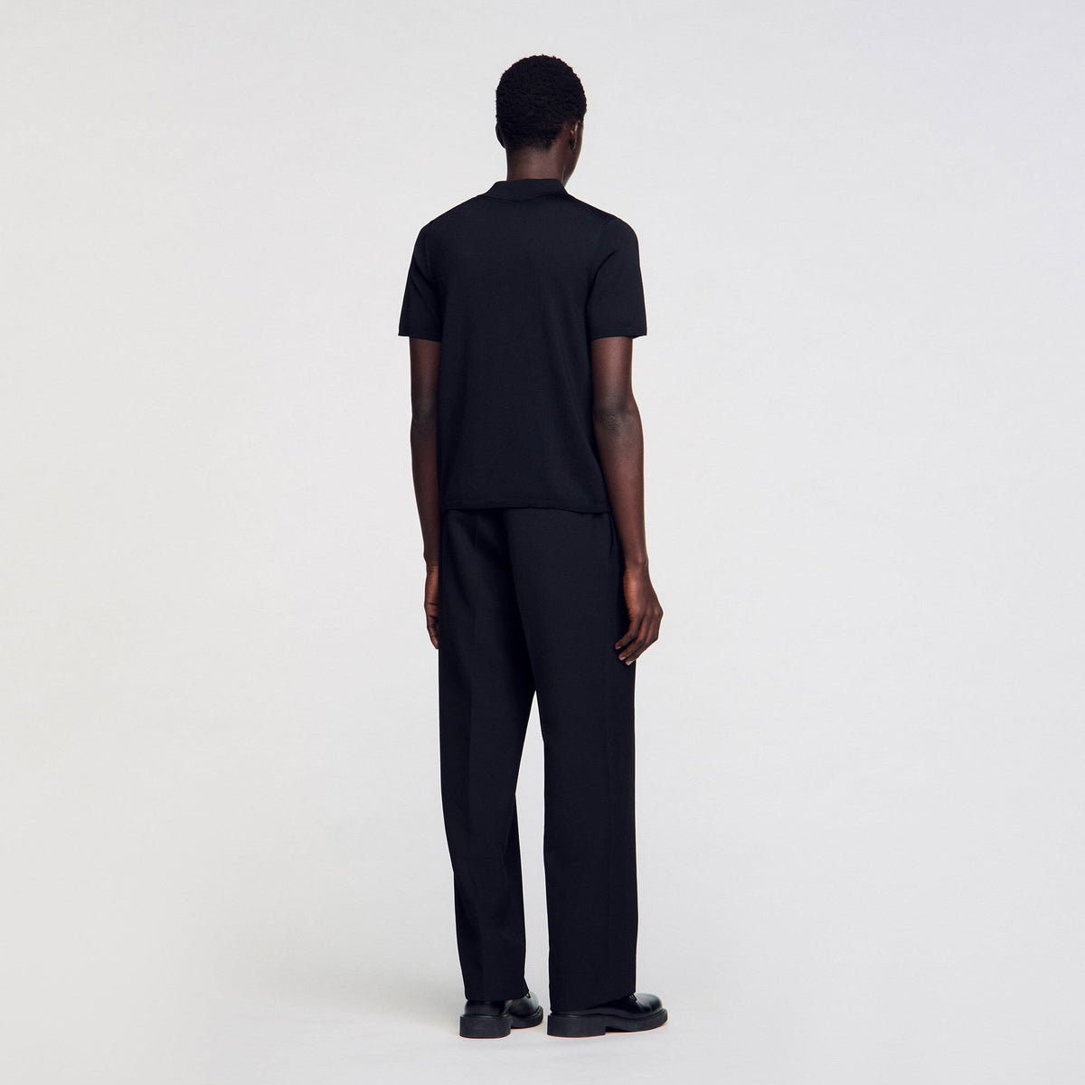 Sandro Short-sleeve knitted polo shirt