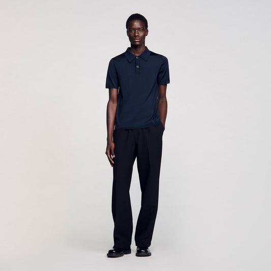 Sandro Short-sleeve knitted polo shirt