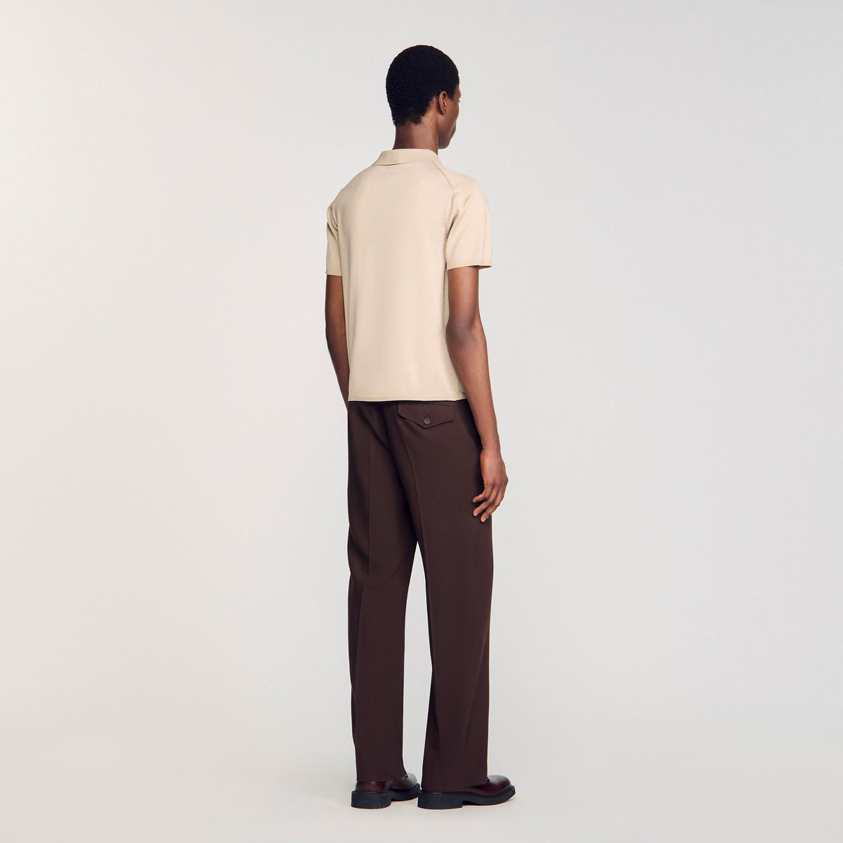 Sandro Short-sleeve knitted polo shirt