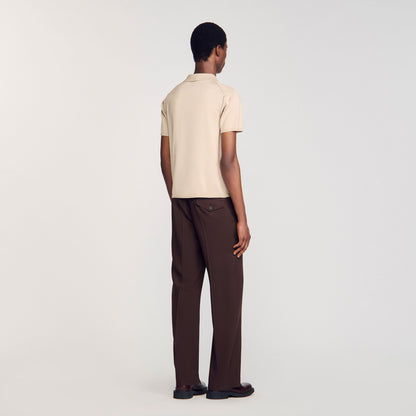 Sandro Short-sleeve knitted polo shirt