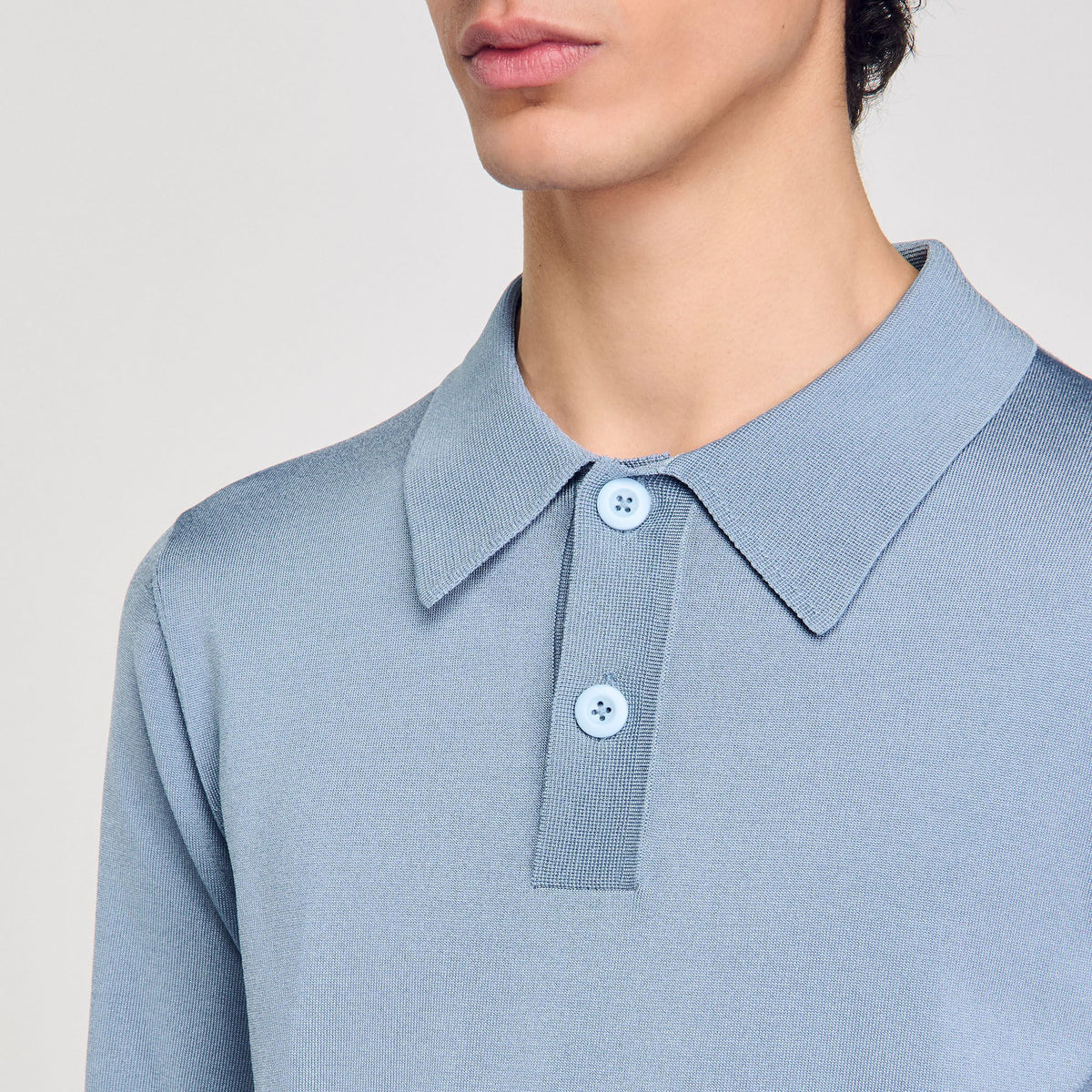 Sandro Short-sleeve knitted polo shirt