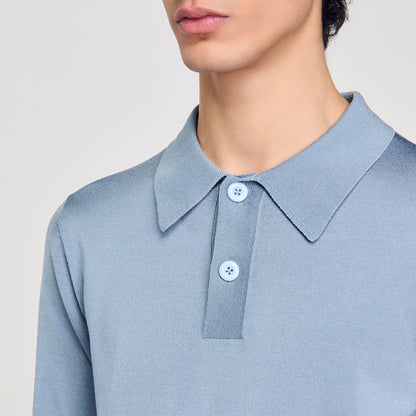 Sandro Short-sleeve knitted polo shirt