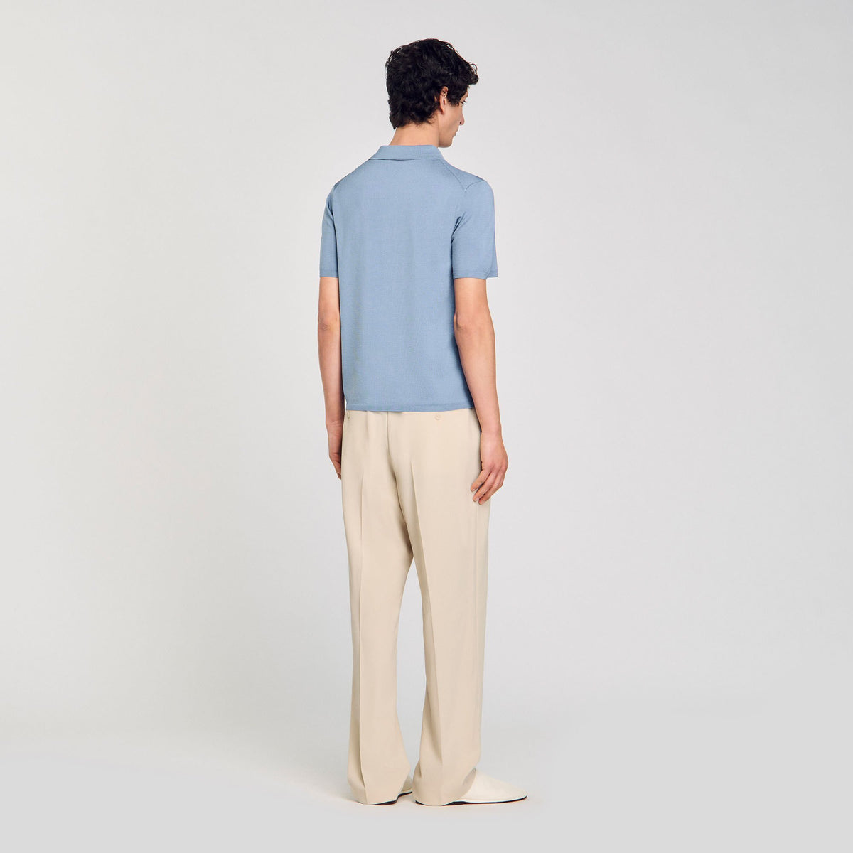 Sandro Short-sleeve knitted polo shirt