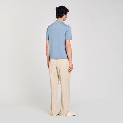 Sandro Short-sleeve knitted polo shirt