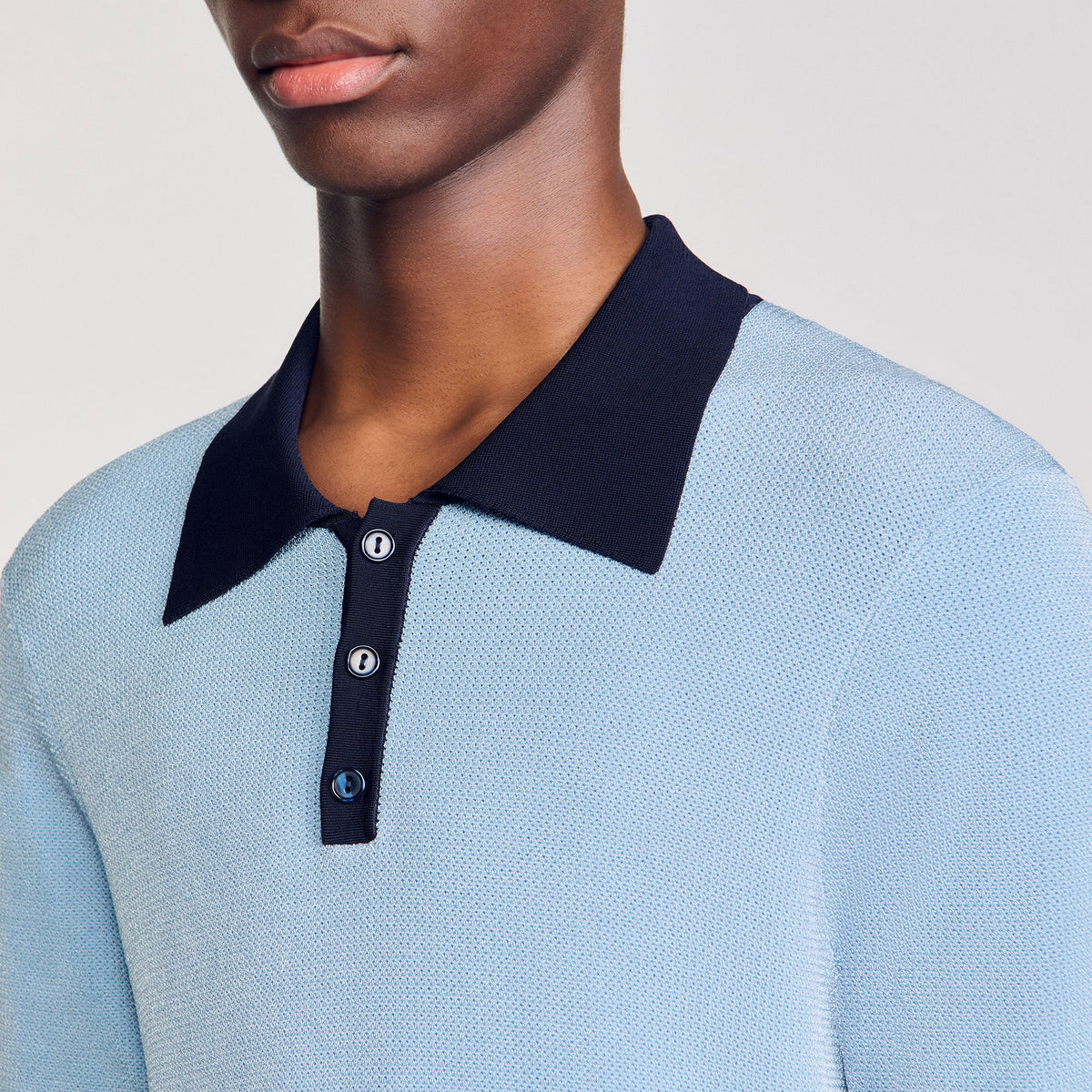 Sandro Two-tone polo shirt
