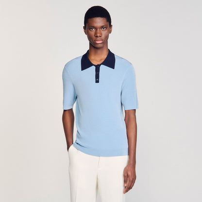 Sandro Two-tone polo shirt