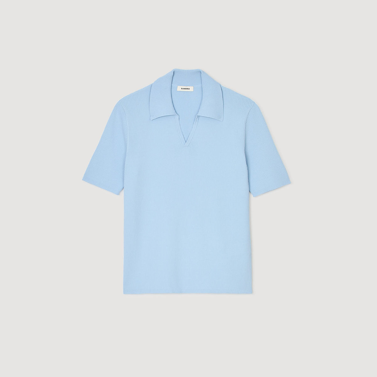 Sandro Rib knit polo shirt