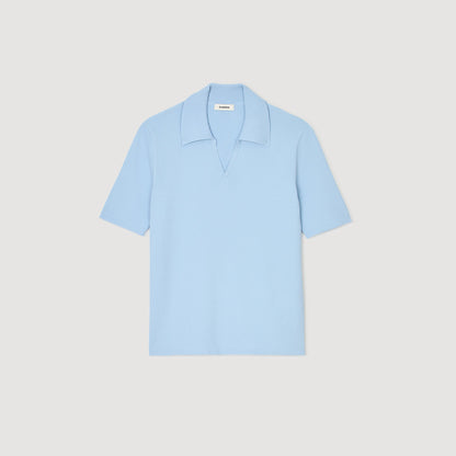 Sandro Rib knit polo shirt
