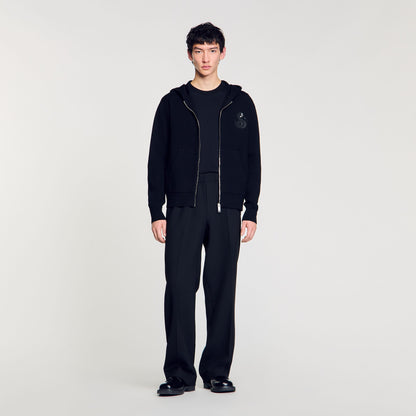 Sandro Zip-up cardigan with snake detail