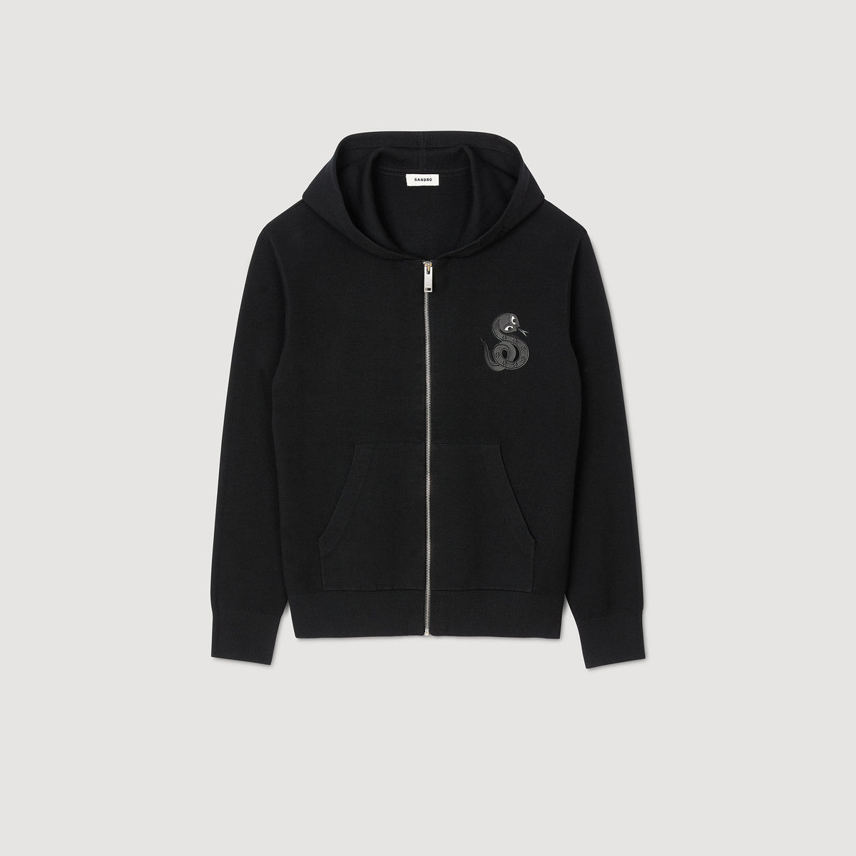 Sandro Zip-up cardigan with snake detail