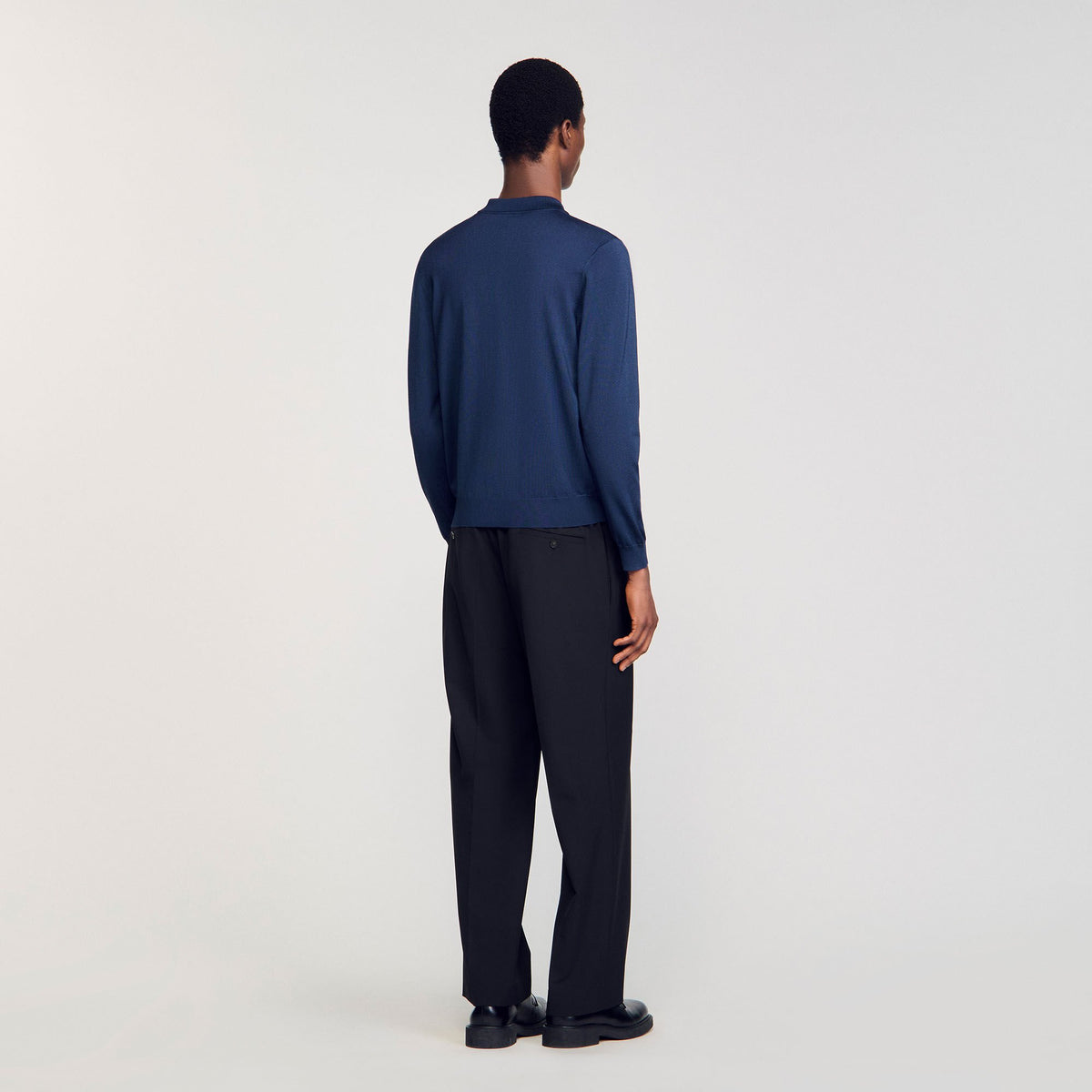 Sandro Ribbed polo shirt