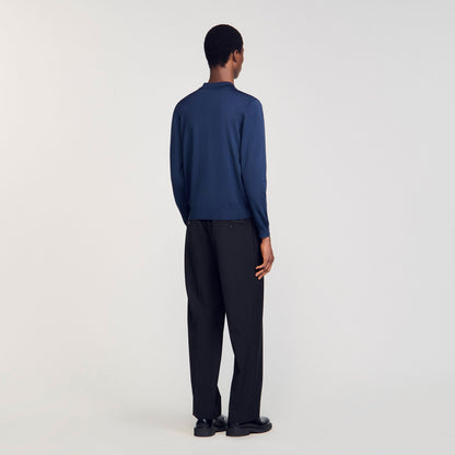 Sandro Ribbed polo shirt