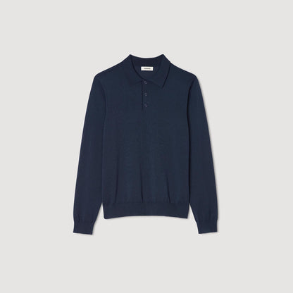 Sandro Ribbed polo shirt
