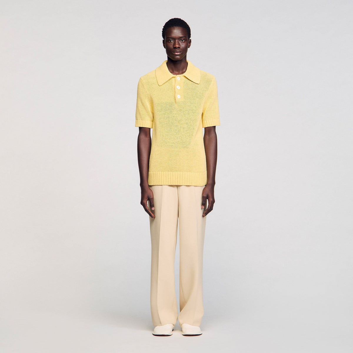 Sandro Knit polo shirt