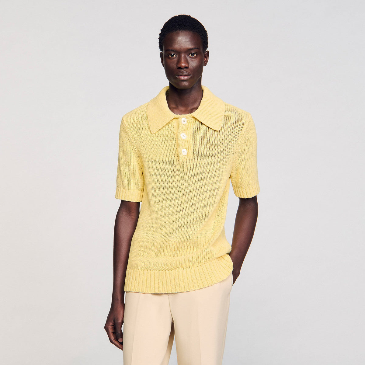 Sandro Knit polo shirt