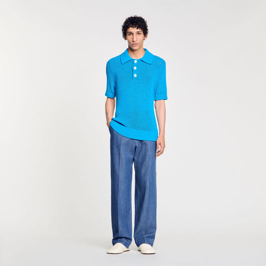 Sandro Knit polo shirt