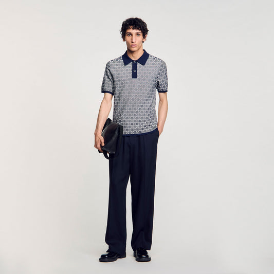 Sandro Square Cross polo shirt