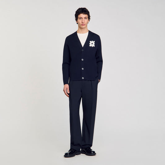 Sandro Cardigan with flower detail