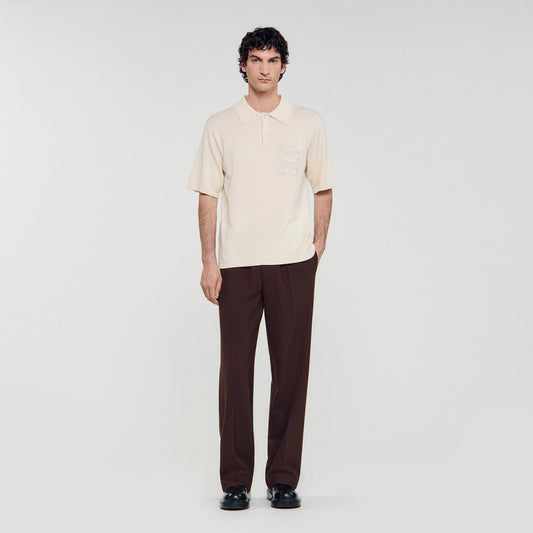 Sandro Polo with rope embroidery