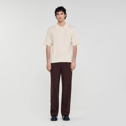 Sandro Polo with rope embroidery