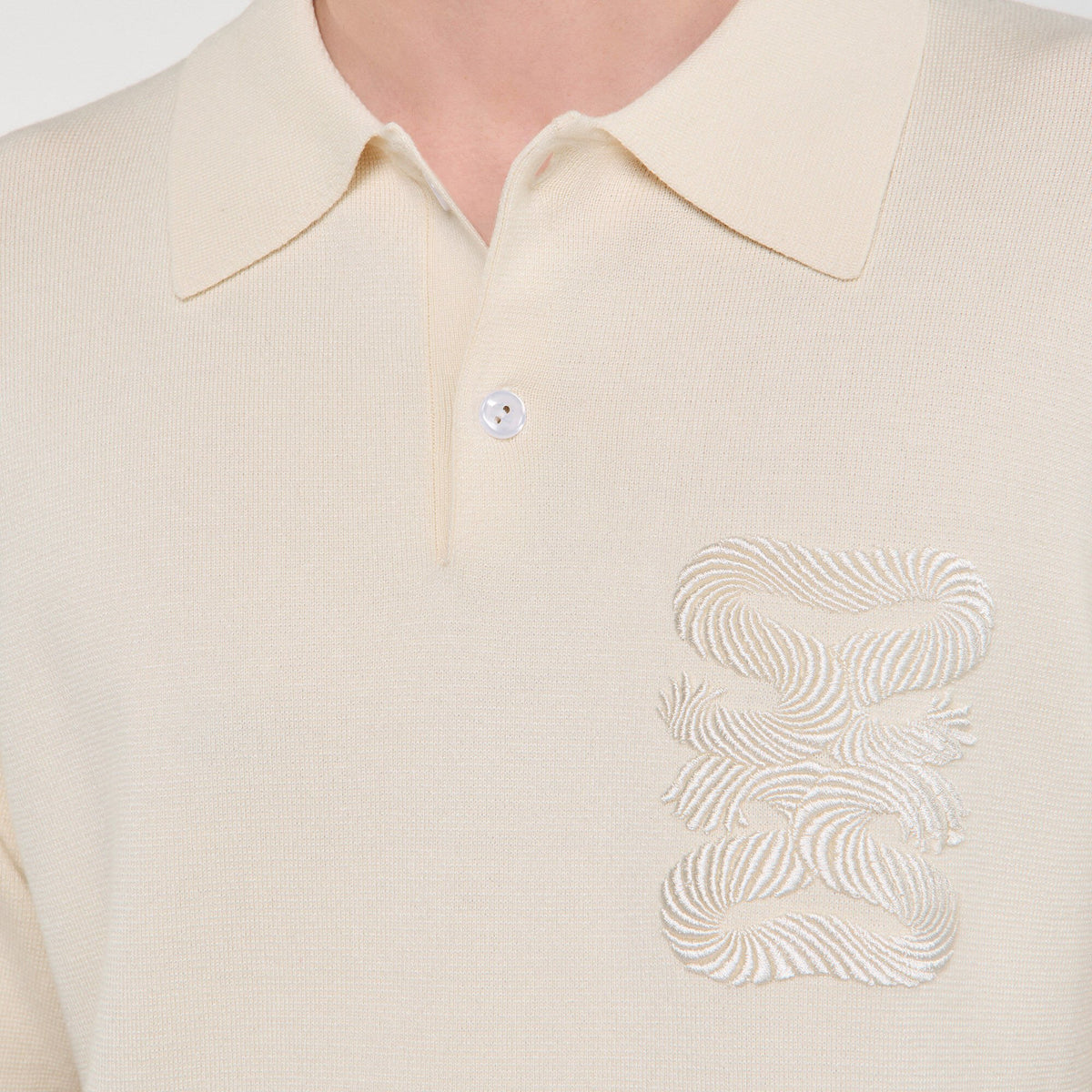 Sandro Polo with rope embroidery