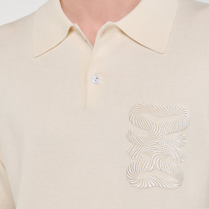 Sandro Polo with rope embroidery
