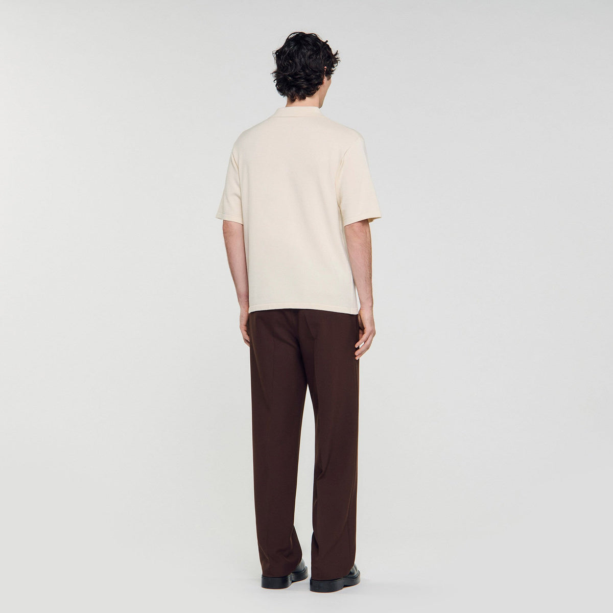 Sandro Polo with rope embroidery