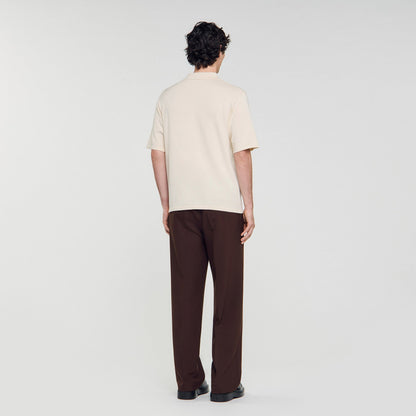 Sandro Polo with rope embroidery
