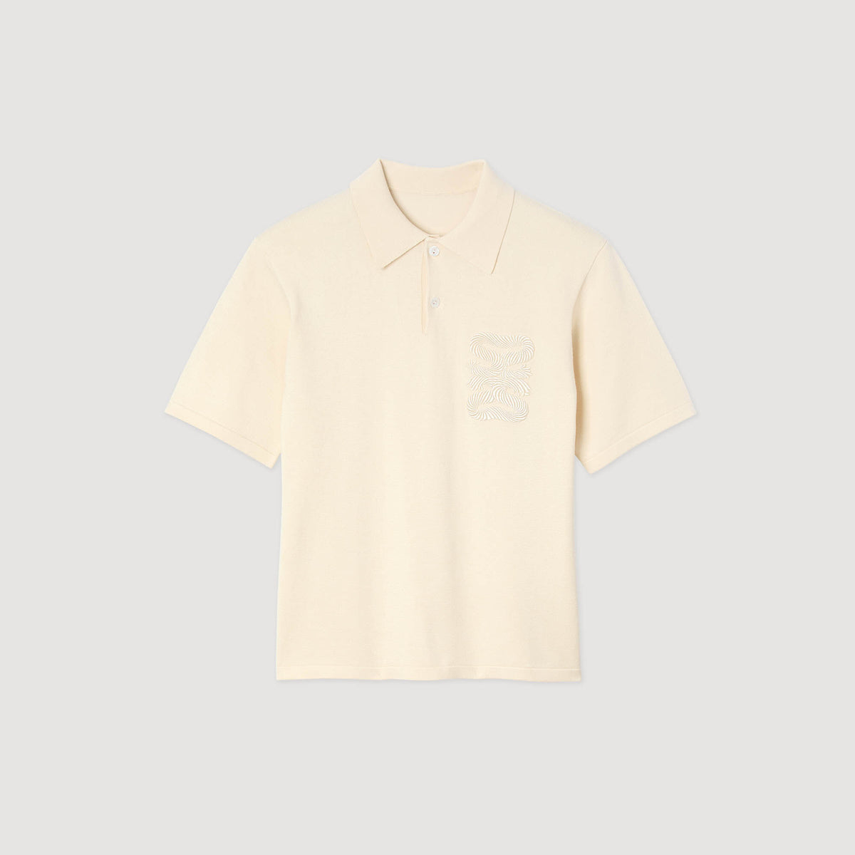 Sandro Polo with rope embroidery