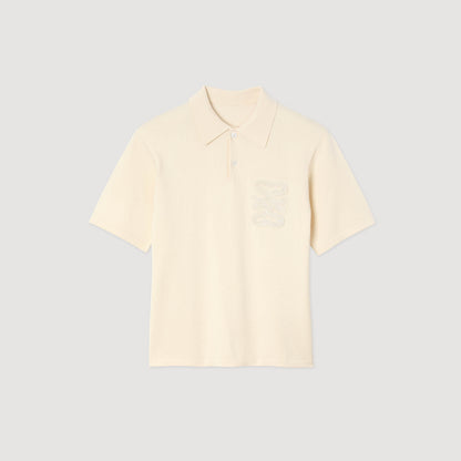 Sandro Polo with rope embroidery