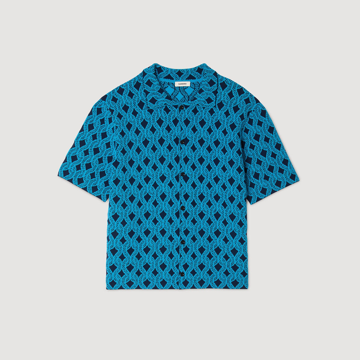 Sandro Rope jacquard cardigan shirt