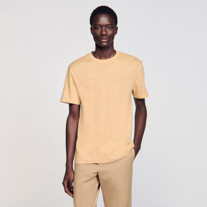 Sandro Linen T-shirt