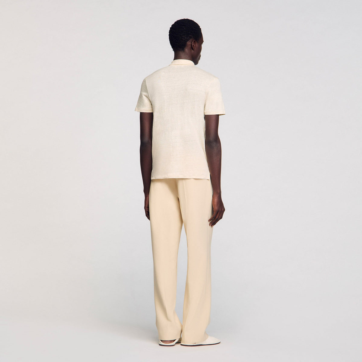 Sandro Linen polo shirt