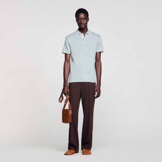Sandro Linen polo shirt